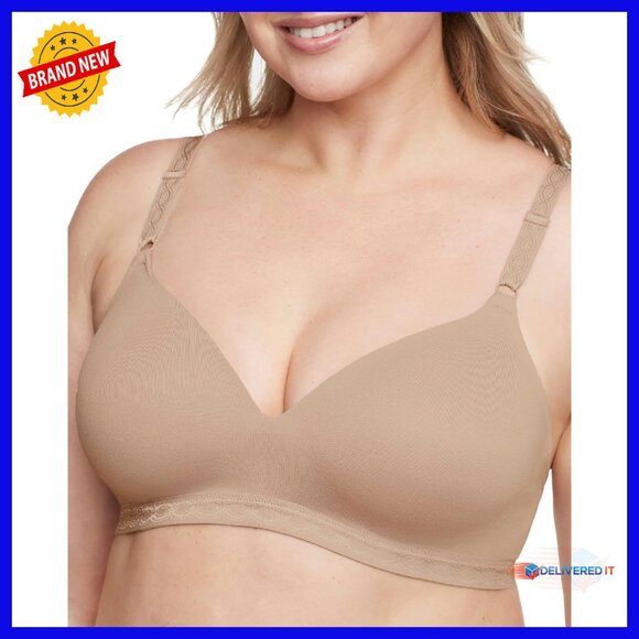 Wireless Lightly Lined Comfort Bra Super Soft Fabric Front Adjustable Straps